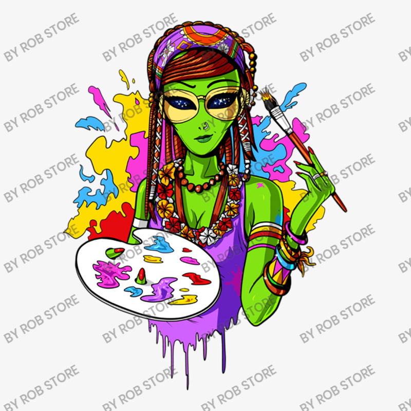 Hippie Alien Girl Psychedelic Painting Artist Champion Hoodie | Artistshot