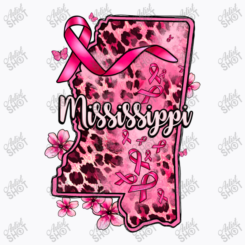 Cancer Awareness Ribbon Mississippi Map T-shirt | Artistshot