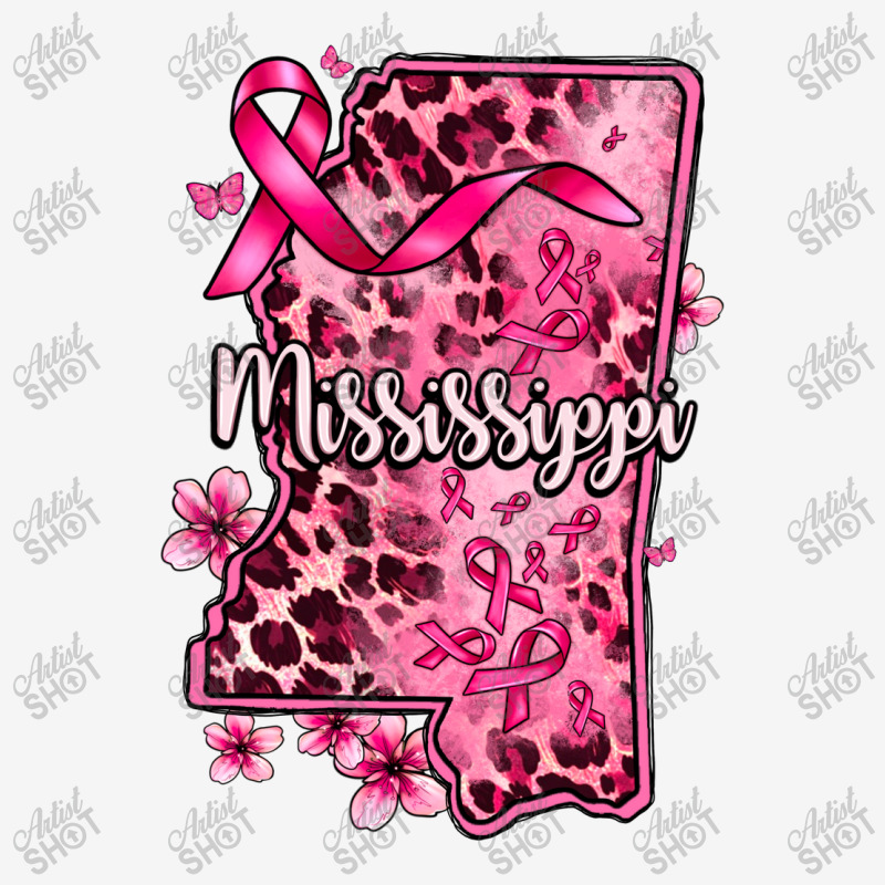 Cancer Awareness Ribbon Mississippi Map Graphic T-shirt | Artistshot