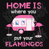 Home Is Where You Put Your Flamingos Baby Beanies | Artistshot