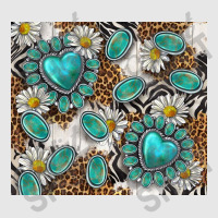 Western Daisies Turquoise Gemstone Leopard Unisex Jogger | Artistshot