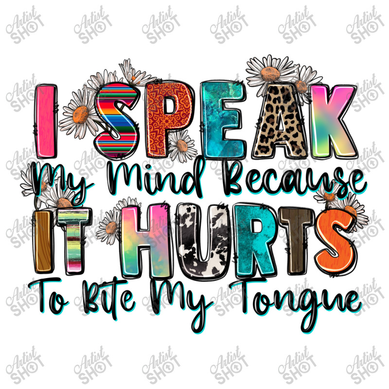 I Speak My Mind Because It Hurts To Bite My Tongue Raglan Crop Top by Zillion Design Studio | Artistshot