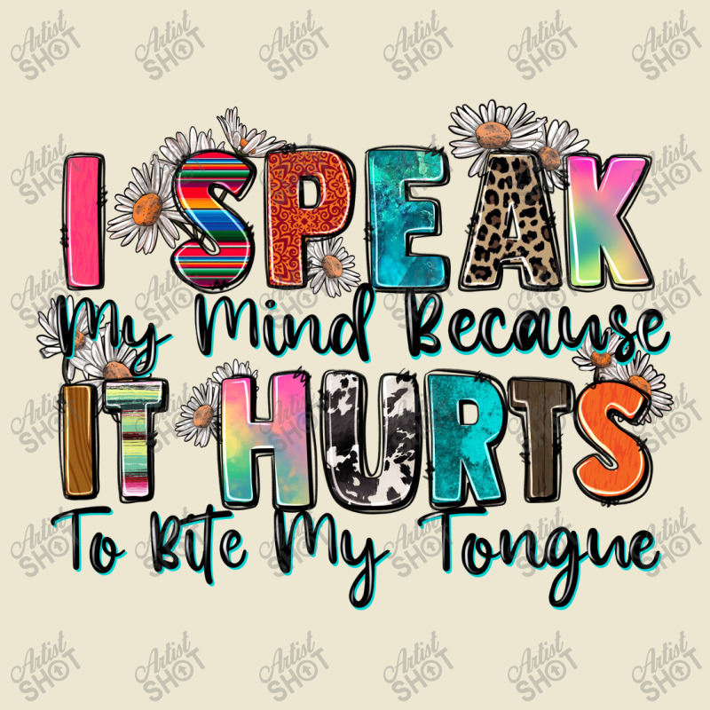 I Speak My Mind Because It Hurts To Bite My Tongue Cropped Hoodie by Zillion Design Studio | Artistshot