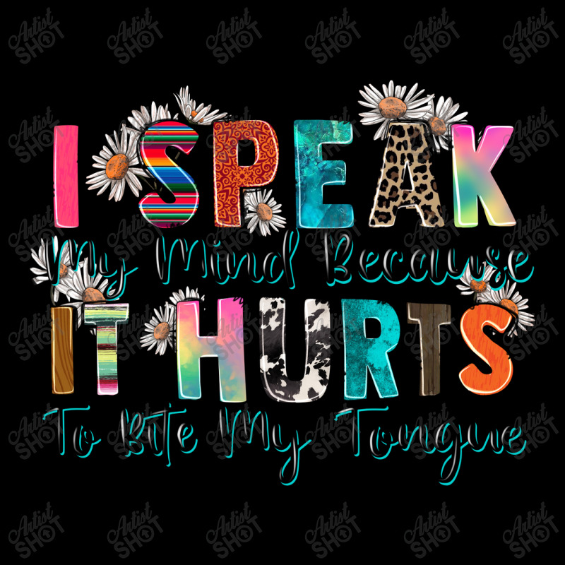 I Speak My Mind Because It Hurts To Bite My Tongue Cropped Sweater by Zillion Design Studio | Artistshot