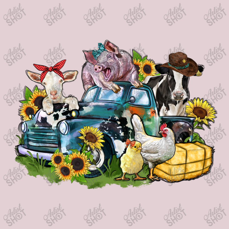 Farm Animals Truck Ladies Fitted T-Shirt by Zillion Design Studio | Artistshot