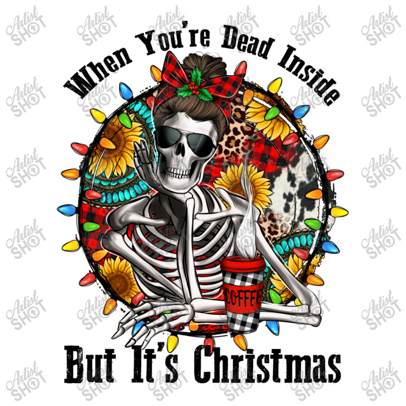 When You're Dead Inside But It's Christmas Raglan Crop Top by Neo Western | Artistshot