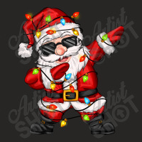 Dabbing Santa With Christmas Lights Ladies Fitted T-shirt | Artistshot