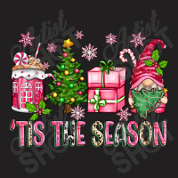 Pink Christmas 'tis The Season Gnome T-shirt | Artistshot