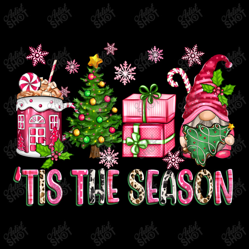 Pink Christmas 'tis The Season Gnome V-neck Tee | Artistshot