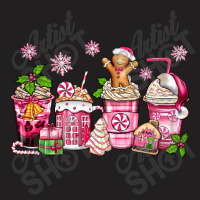 Pink Christmas Coffee Cups T-shirt | Artistshot