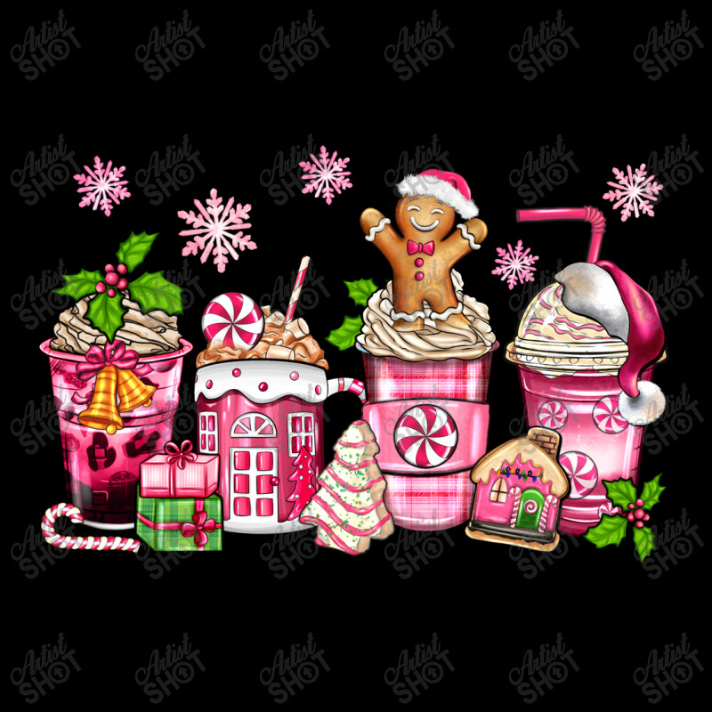 Pink Christmas Coffee Cups Long Sleeve Shirts | Artistshot