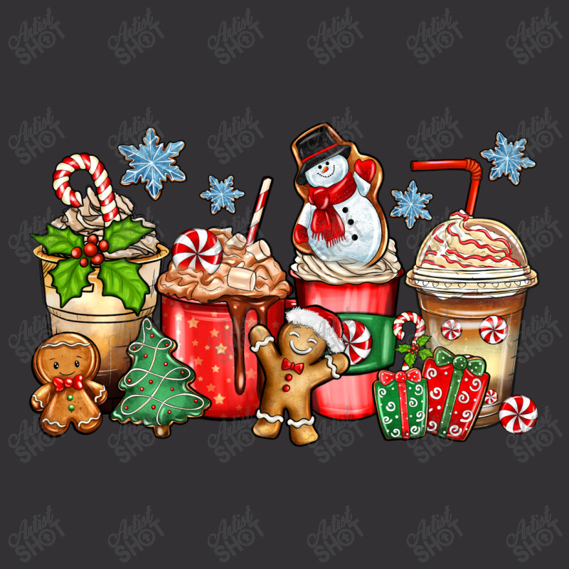 Christmas Coffee Cups Vintage Hoodie And Short Set | Artistshot