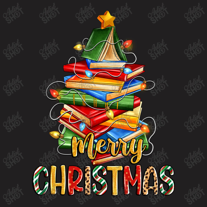 Book Christmas Tree Merry Christmas T-shirt | Artistshot