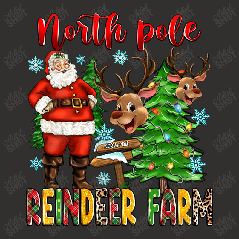 North Pole Reindeer Farm Champion Hoodie | Artistshot