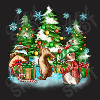 Christmas Rabbits T-shirt | Artistshot