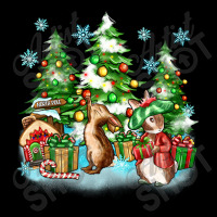 Christmas Rabbits Fleece Short | Artistshot