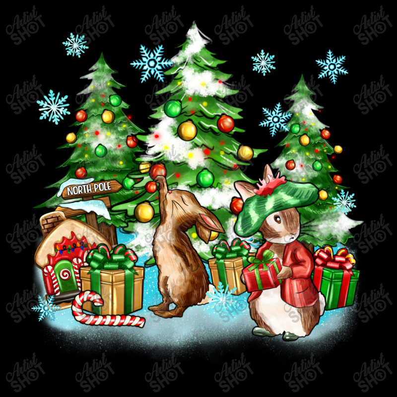 Christmas Rabbits Fleece Short | Artistshot