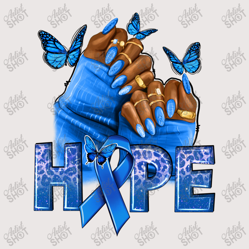 Hope Blueribboncolon Cancer Nails Pocket T-shirt | Artistshot