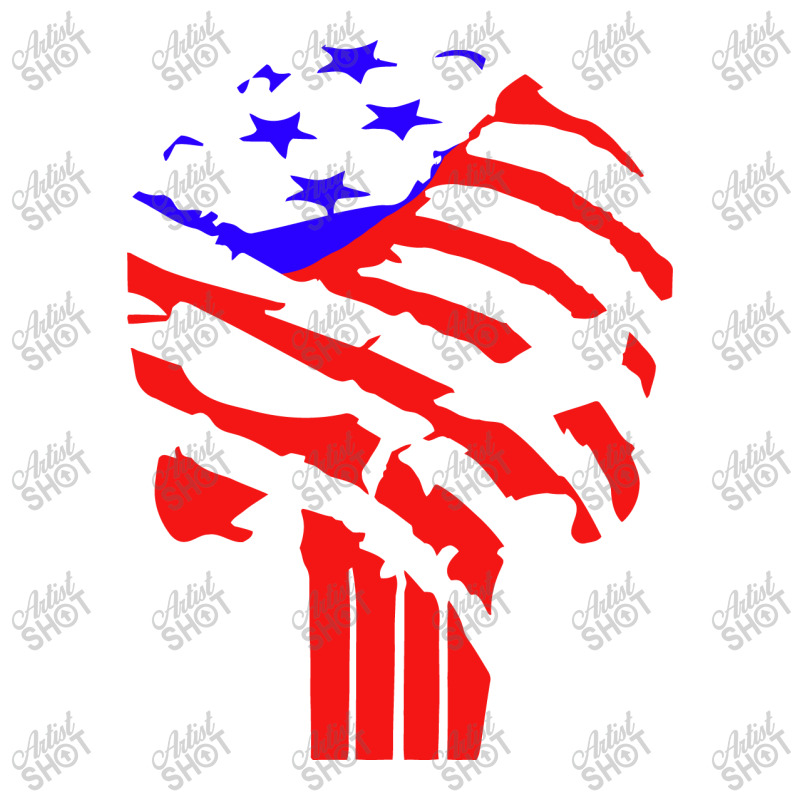 American Flag Punisher Double Wine Paper Bag - 6 1/2 X 3 1/2 X 12 3/8 | Artistshot