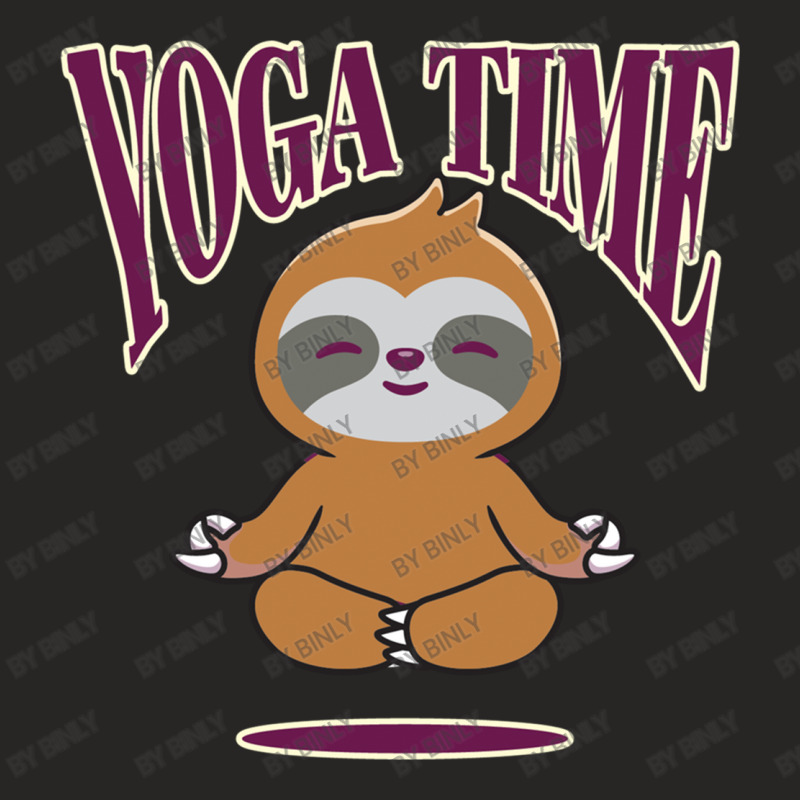 Sloth Yoga Time I Meditation Pilates Ladies Fitted T-Shirt by binly | Artistshot