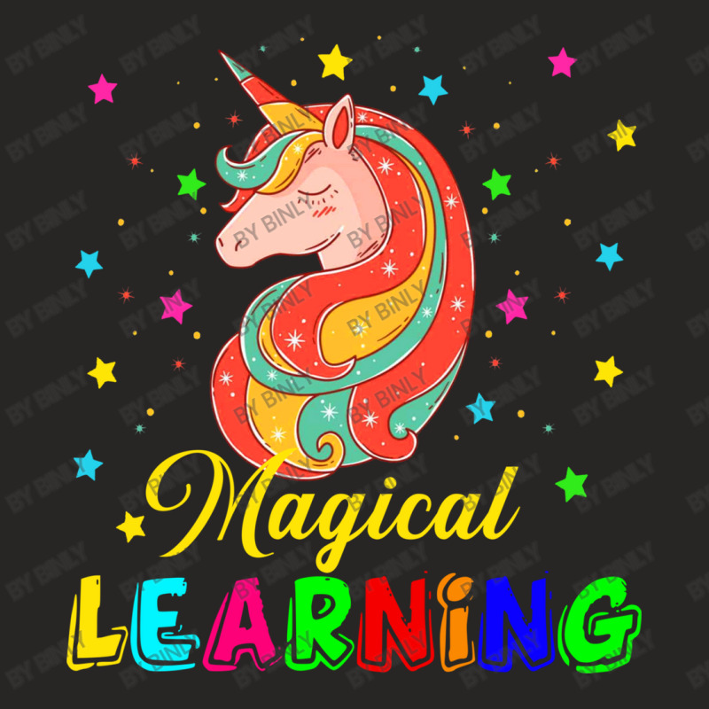 Magical Learning Star Unicorn Ladies Fitted T-Shirt by binly | Artistshot