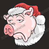 Pig Santa Christmas Funny Farming Merry Pigmas Ladies Fitted T-shirt | Artistshot