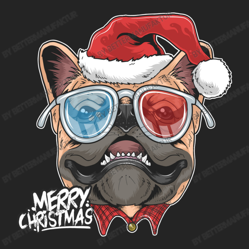 Pug Puppy Dog Santa Claus Christmas Cute Dog Face 3/4 Sleeve Shirt | Artistshot