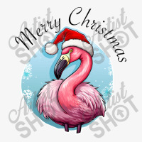 Pink Flamingo  - Merry Christmas Ladies Fitted T-shirt | Artistshot