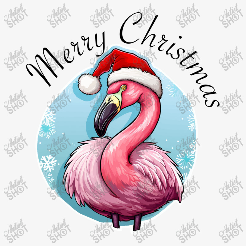 Pink Flamingo  - Merry Christmas Ladies Fitted T-Shirt by velvetroom | Artistshot