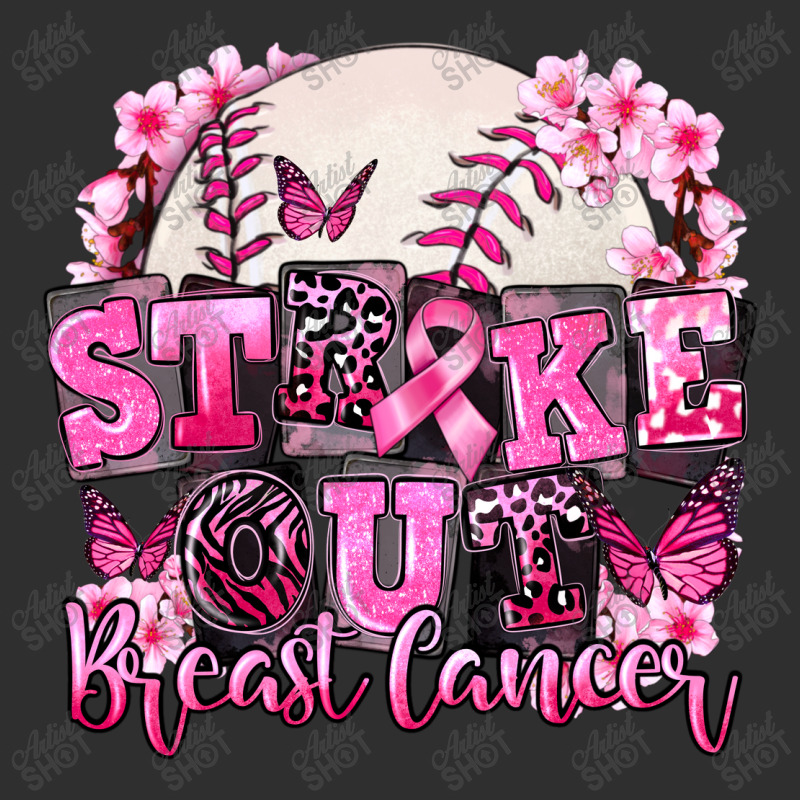 Strike Out Breast Cancer Baseball Adjustable Cap - Leatherette Patch by FaDigitalArtStudio | Artistshot