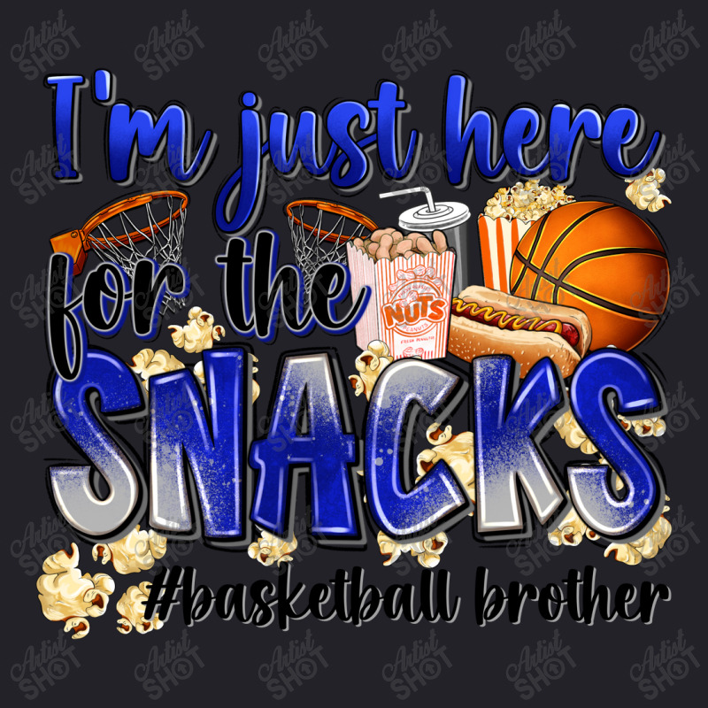 I'm Just Here For The Snacks #basketball Brother Unisex Sherpa-lined Denim Jacket | Artistshot