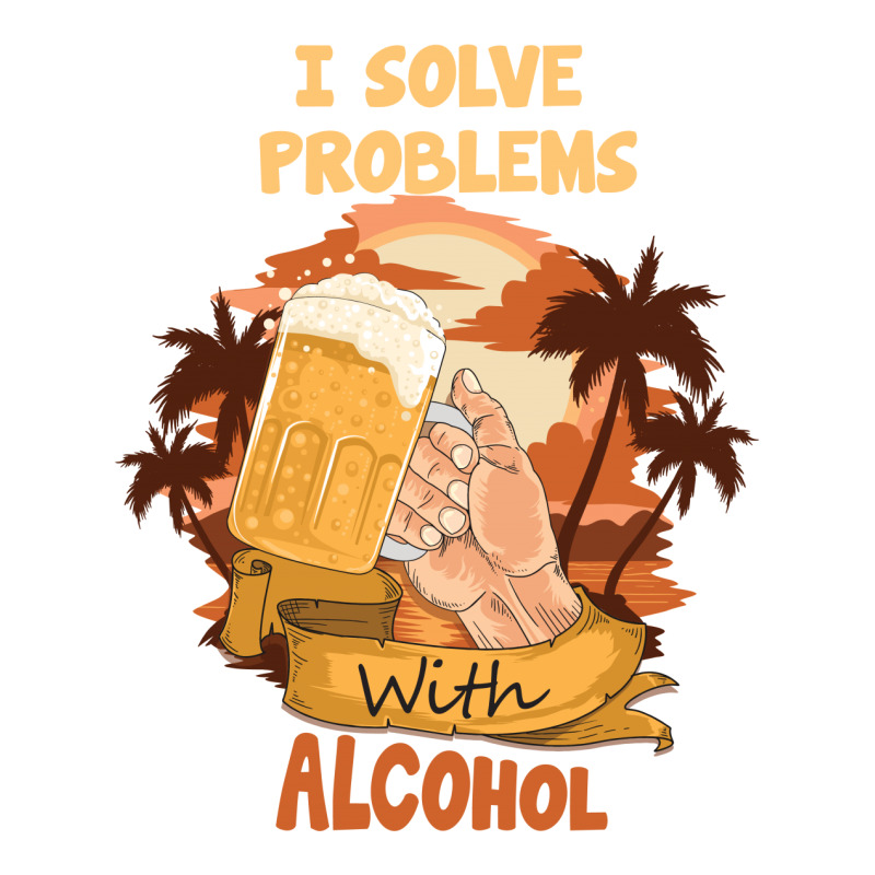 I Solve Problems With Alcohol Jumbo Paper Bag - 18 X 7 X 18 3/4 | Artistshot