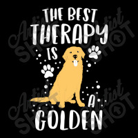 The Best Therapy Is A Golden Retriever Dog Puppy Pocket T-shirt | Artistshot