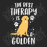 The Best Therapy Is A Golden Retriever Dog Puppy Men's T-shirt Pajama Set | Artistshot