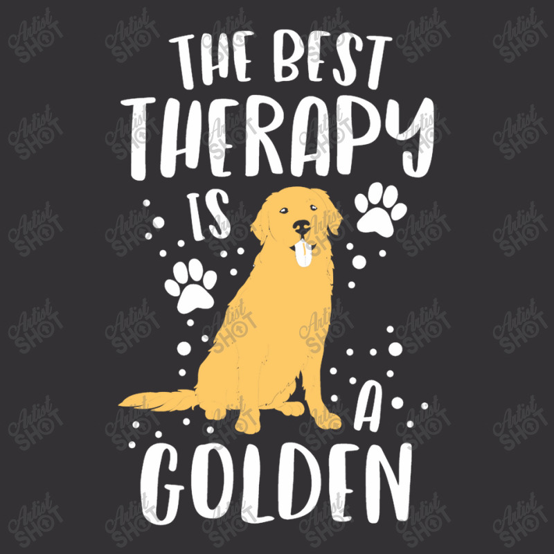 The Best Therapy Is A Golden Retriever Dog Puppy Vintage Short by diegomicel | Artistshot