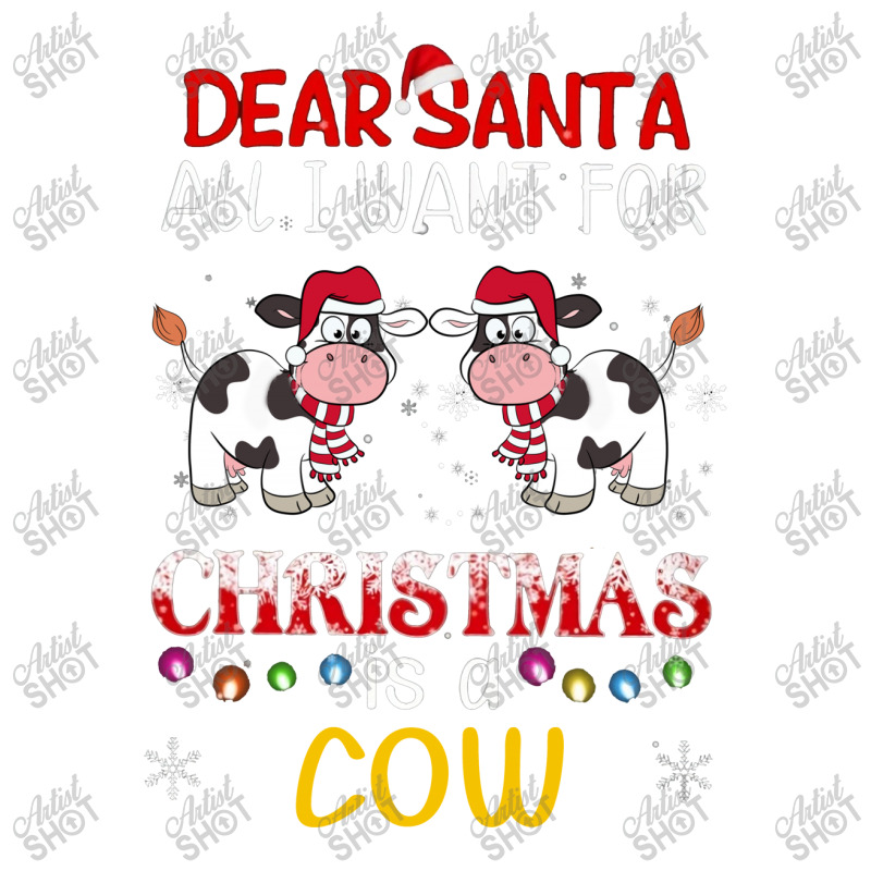 Dear Santa All I Want For Christmas Is A Cow Traveler Paper Bag -13 X 6 X 15 3/4 | Artistshot