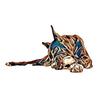 Great Dane Dog Sitting Agains Vogue Paper Bag - 16 X 6 X 12 | Artistshot