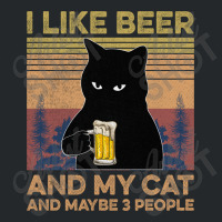 I Like Beer My Cat And Maybe 3 People Crewneck Sweatshirt | Artistshot