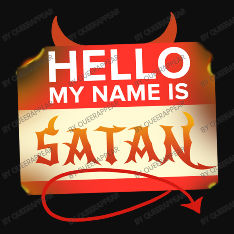 Hello My Name Is Satan For Halloween Crop Top | Artistshot