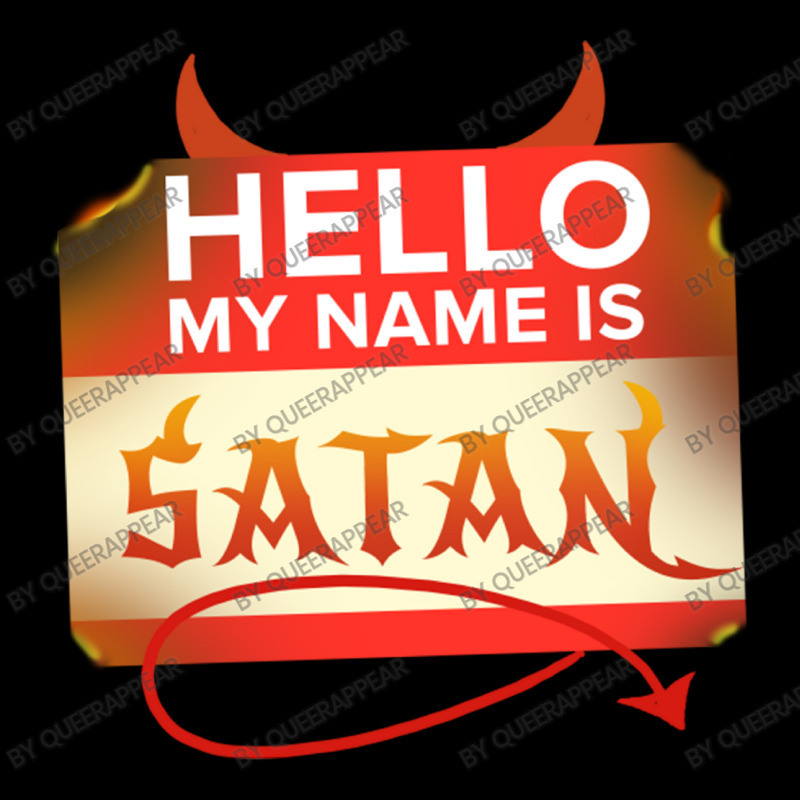 Hello My Name Is Satan For Halloween Cropped Sweater | Artistshot