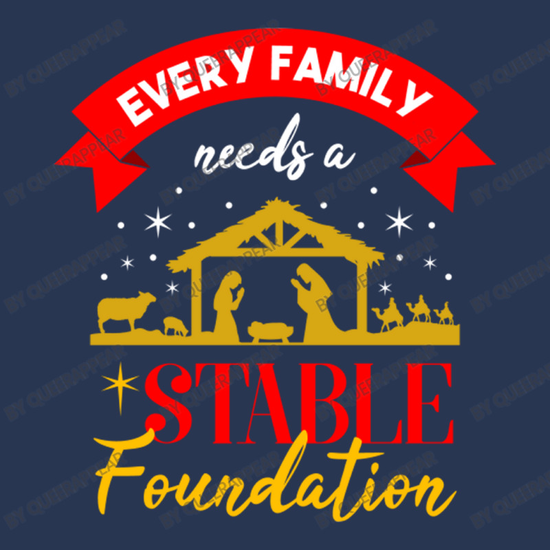 Every Family Needs A Stable Foundation For Christm Ladies Denim Jacket by queerappear | Artistshot