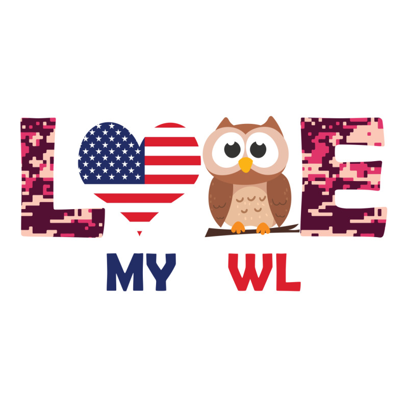 Patriotic American Flag Love My Owl Cub Paper Bag - 8 X 4 1/2 X 10 1/4 | Artistshot