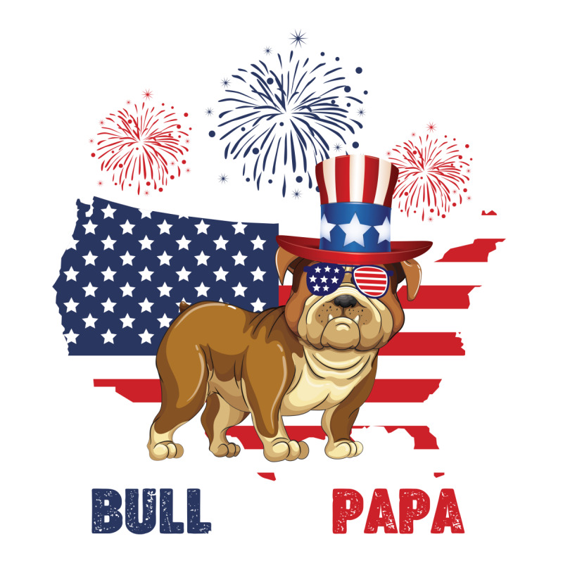 Bulldog  Papa American Flag  4th Of July Cub Paper Bag - 8 X 4 1/2 X 10 1/4 | Artistshot