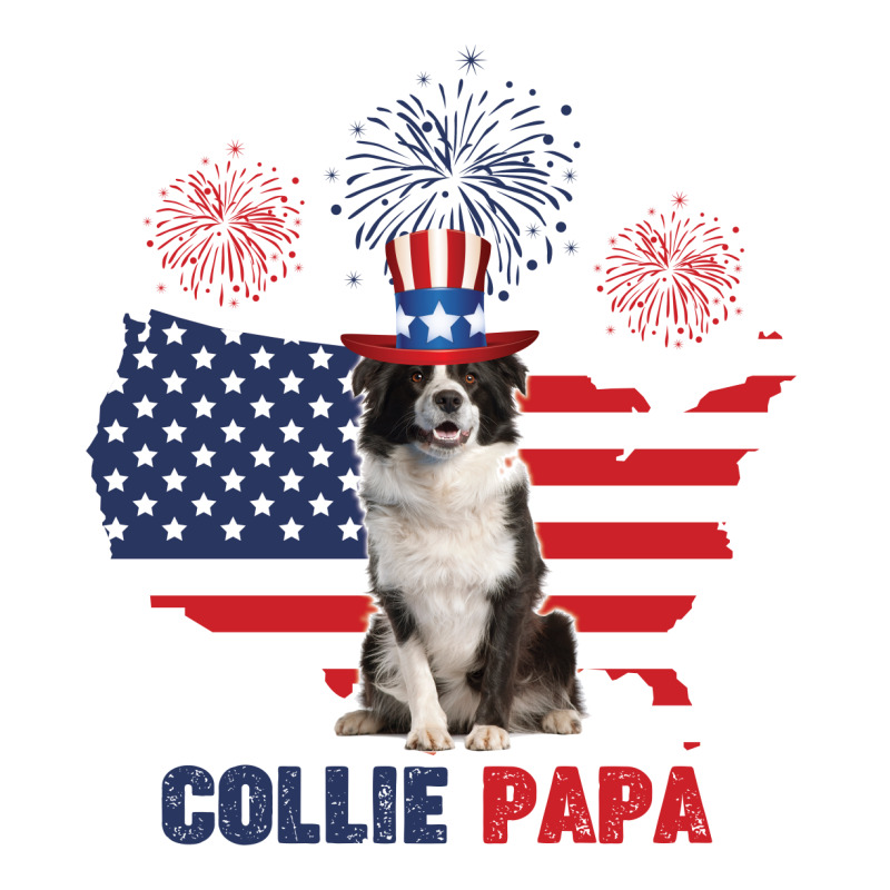 Collie Papa American Flag 4th Of July Cub Paper Bag - 8 X 4 1/2 X 10 1/4 | Artistshot