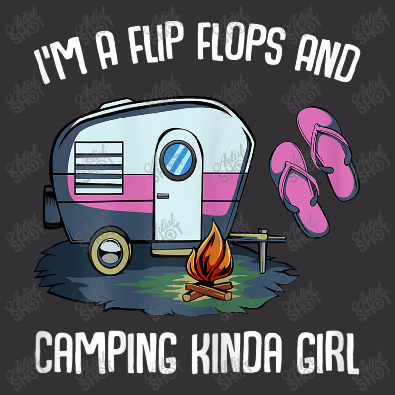 I M A Flip Flops And Camping Kinda Girl Vintage Short | Artistshot