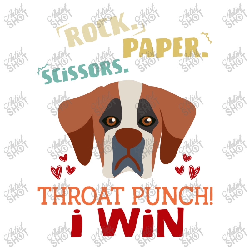 Rock Paper Scissors Throat Punch I Win Dog Retro Vintage Saint Bernard Traveler Paper Bag -13 X 6 X 15 3/4 | Artistshot