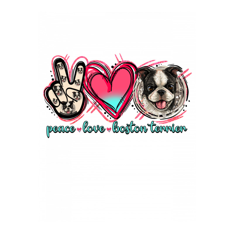 Peace Love Boston Terrier Wine Paper Bag - 5 1/2 X 3 1/4 X 13 | Artistshot