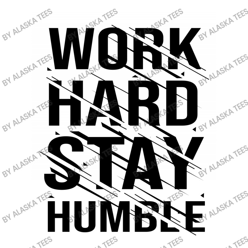 Work Hard Stay Humble Typography Debie Paper Bag - 10 X 5 X 13 | Artistshot