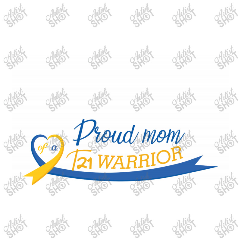 Proud Mom Of A T21 Warrior Double Wine Paper Bag - 6 1/2 X 3 1/2 X 12 3/8 | Artistshot