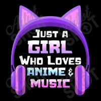 Anime For Teen Girls Just A Girl Music Cat Ear Headphones Long Sleeve Shirts | Artistshot